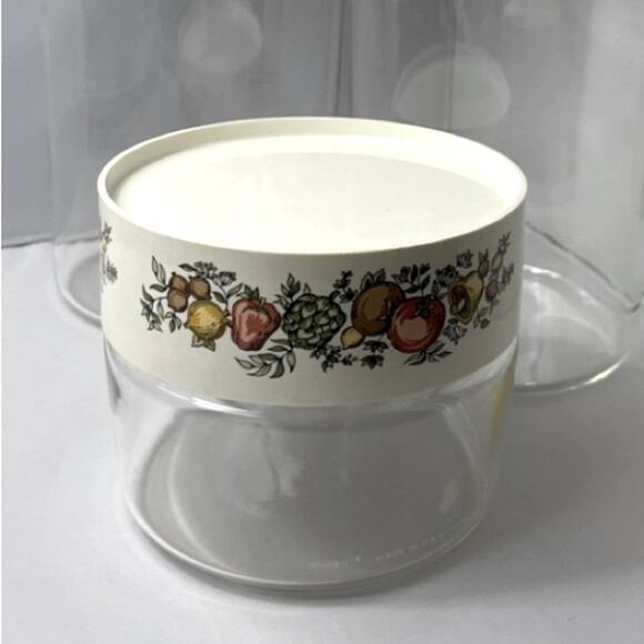 Vintage Pyrex Spice of Life Retro 4" Glass Canister‎ w/ Lid - Picture 1 of 5